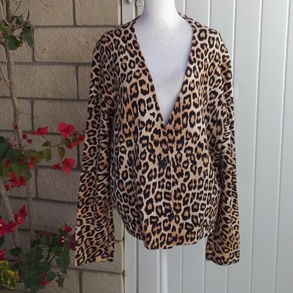 Chico's Sweaters - Chico's Cardigan Sweater Women's Animal Print High Quality size 3=XL